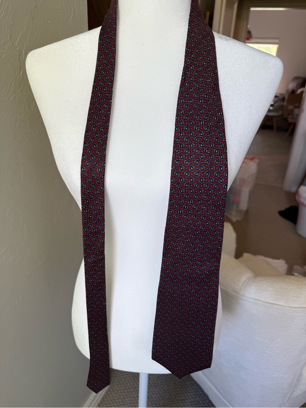 Vintage Polo Ralph Lauren Silk Tie 4” Embroidered Preppy Equestrian Necktie